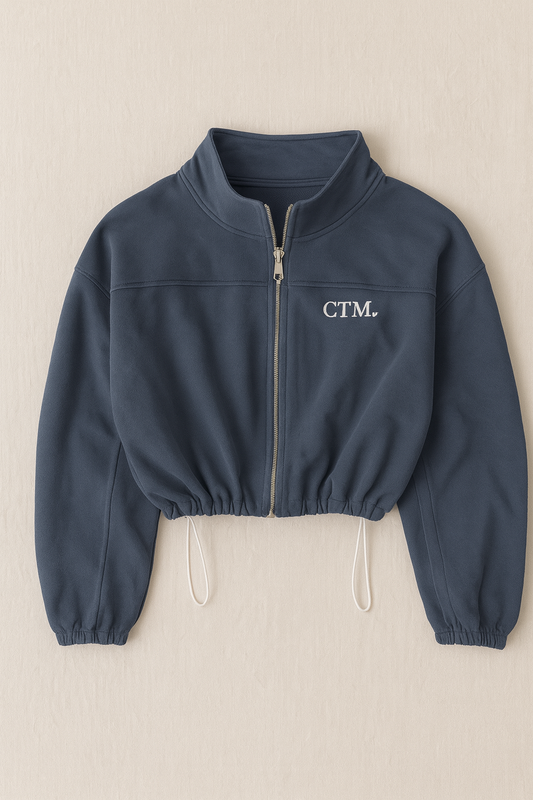 Cropped Zip Up Jacket